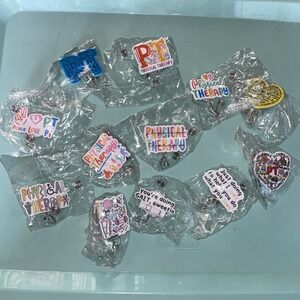 Lot Of 12 PT Badge Reels funny Physical Therapy